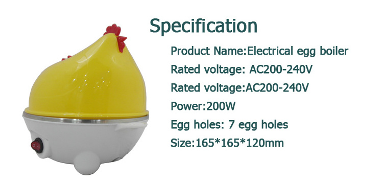 CE approved household 7 eggs  rapid electric egg boiler