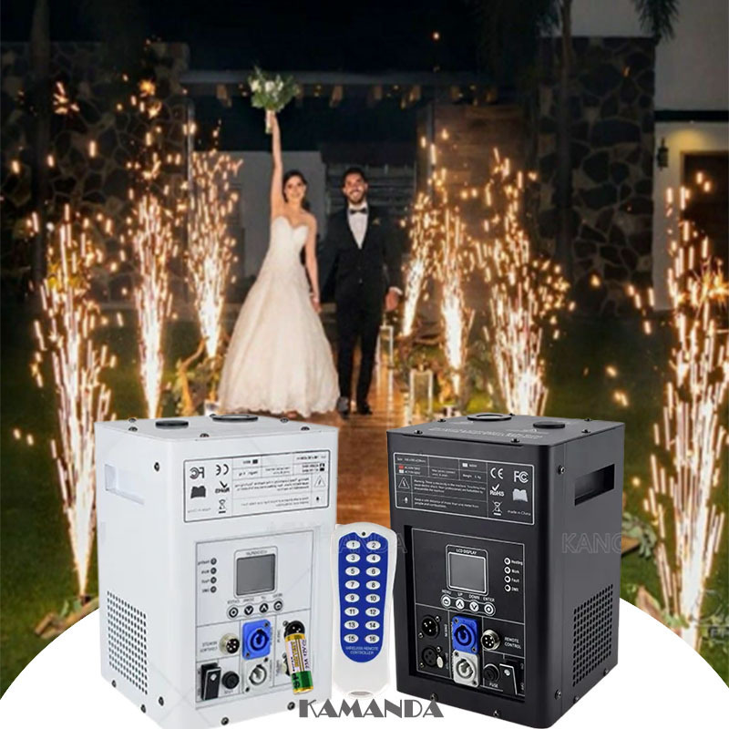 Sparklers Fireworks Cold Flame Spark Spin Machine Dancing Spark Machine For Party Disco Show Wedding Concert Club Cold Spark