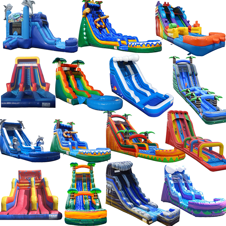 15m Water 22ft Adult 22 Ft Tall 20x3m Slip N Commercial Cit Inflatable Pool Slide For Kids