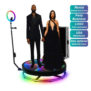 High Quality 360 Degree Selfie Slow Motion Video Portable Photobooth 360 Photo Booth Automatic Camera Rotating Platform