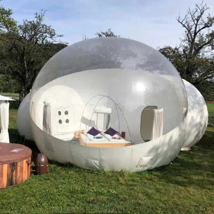 Picnic Party Outdoor Inflatable Yurt Industrial Igloo House Dome Glamping Bubble Tent For Adults