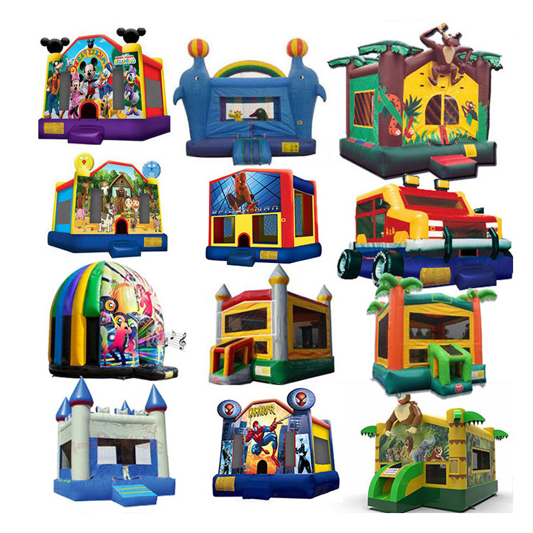 Shade Blow Up Stakes Commercial Happy Birthday Dry And Wet Combo New Inflatable Mini monster truck bounce house For Sale