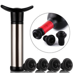 Creative Wine Saver Vacuum Pump Silicone Wine Bottle Stopper Fresh-keeping Bottle Seal Lid Wine Glass bottle Seal Soft Plug