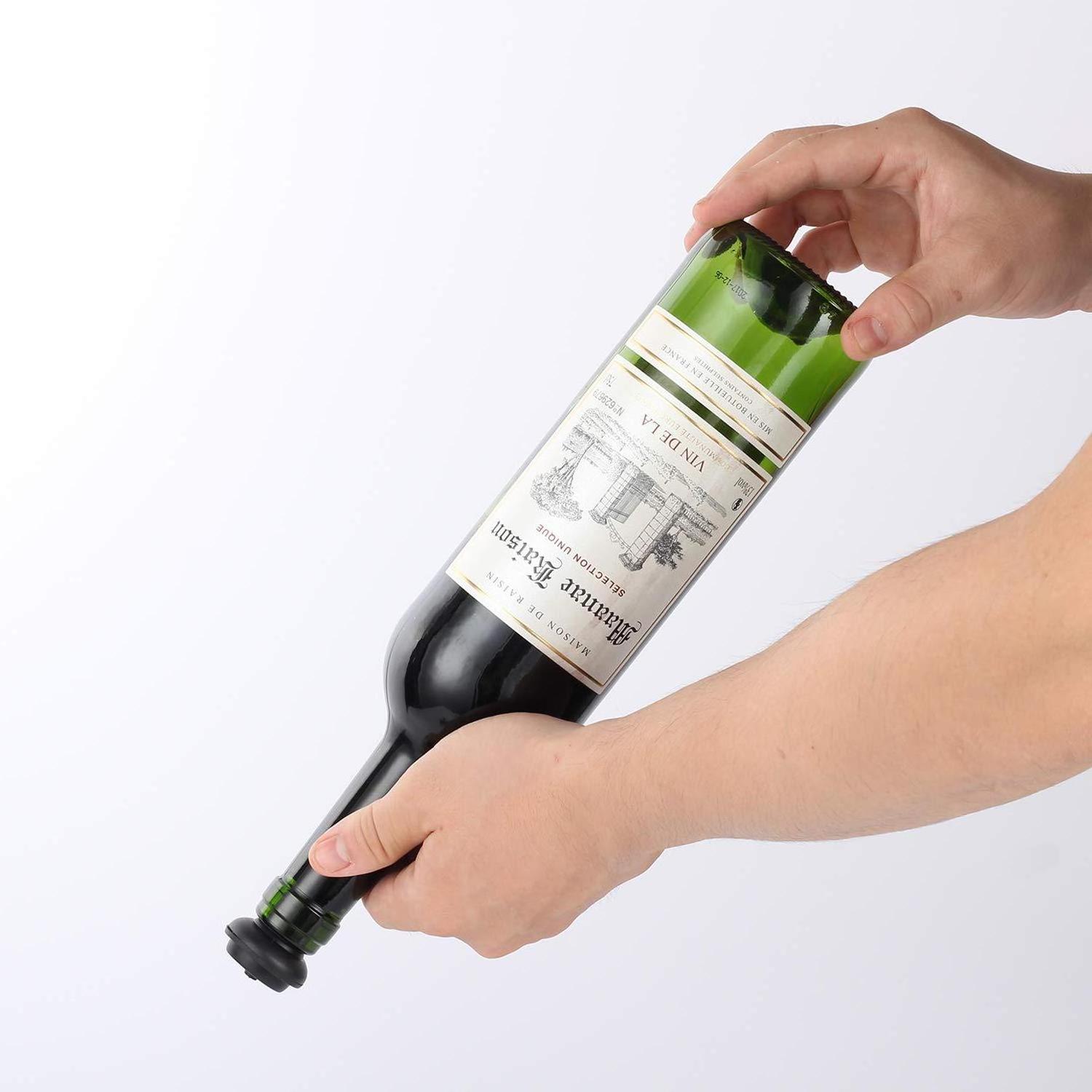 Creative Wine Saver Vacuum Pump Silicone Wine Bottle Stopper Fresh-keeping Bottle Seal Lid Wine Glass bottle Seal Soft Plug