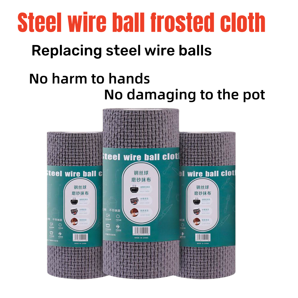 Disposable Nonwoven Dishcloth Steel Wire Rag Instead of Steel Wire Ball Oil-Free Dish Towel Kitchen Pot Bowl Washing Cloth