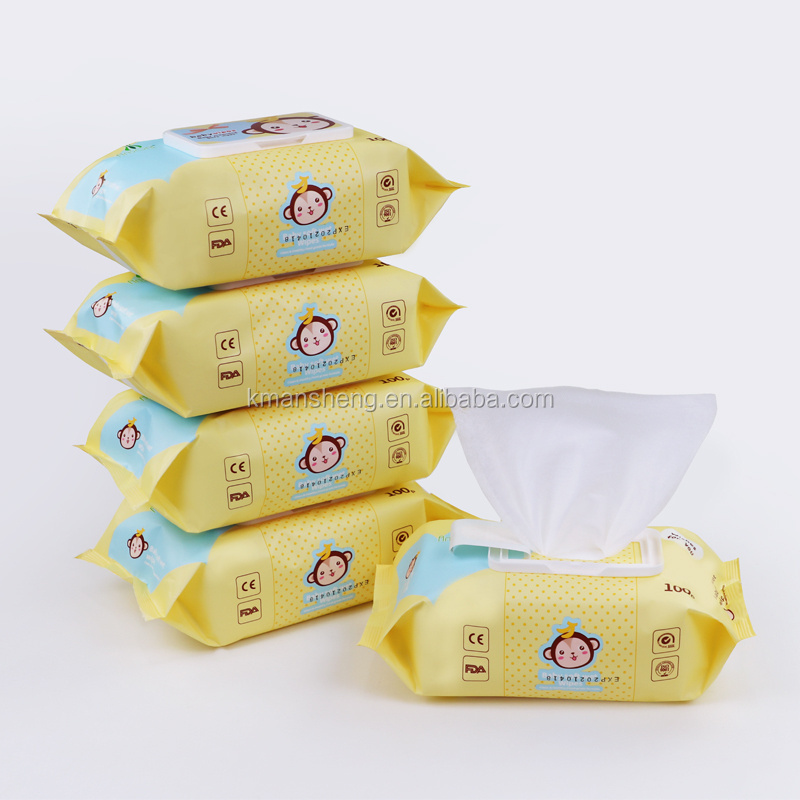 OEM Customised 99% Pure Water Biodegrabale Disposable Sensetive Comfort  Baby Wipes