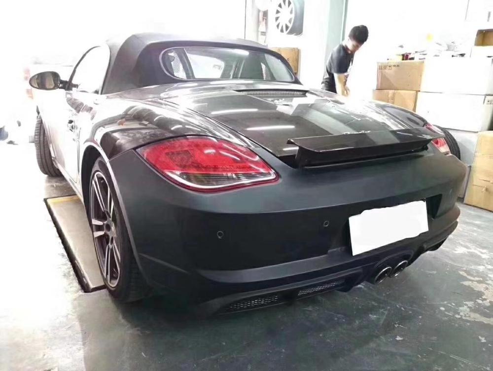 KM  for 2009-2012  cayman boxster 987.2 upgrade  GT4 front bumper body kit rear bumper facelift  FRP material