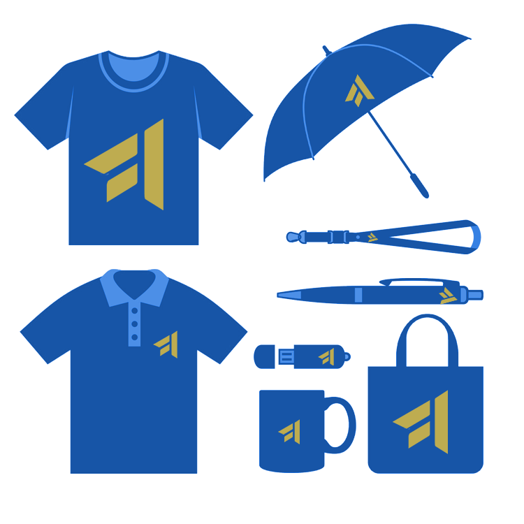 Custom Logo Advertising Gift Set Promotional Product Item Outdoor Umbrella Gift Set for Business Corporate