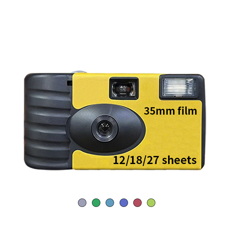 Vintage Custom 35mm Film Camera Wholesale Digital Single Use Fixed Focus Photo Disposable Camera with Flash