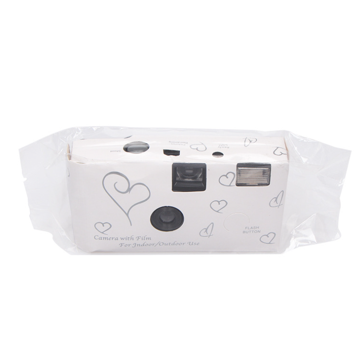 Custom Disposable Cameras White Wedding Gift Logo 35MM Single Use Camera with Film