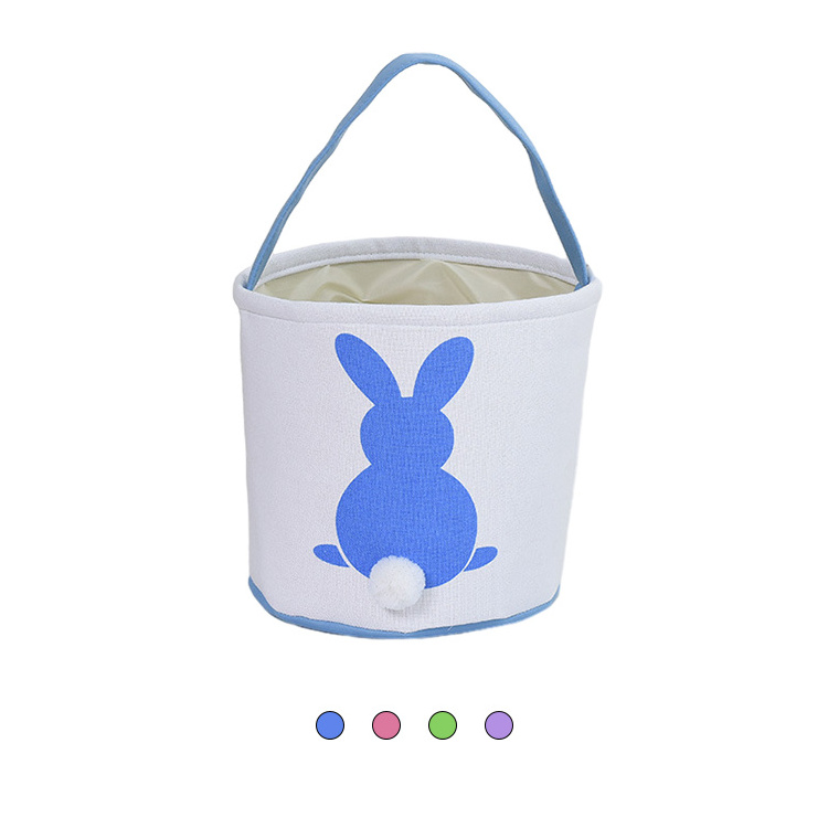 Wholesale Easter Bunny Bucket Rabbit Tote Plush Bunny Gift Bag Baskets for Easter