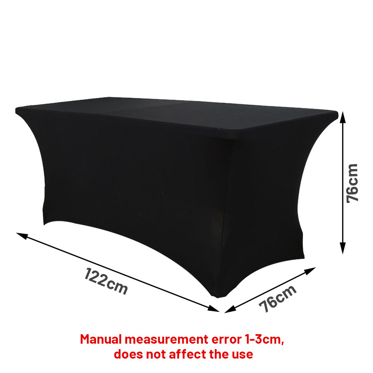 Wholesale Spandex Table Cover 4ft Stretch Rectangle Table Cloth Cover Protector Cover for Advertising