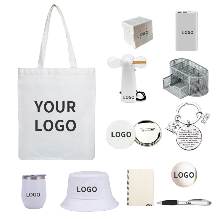 2024 Custom Logo Gift Item Printed Tote Bag Corporate Stationary School Umbrella Gift Set for Promotional