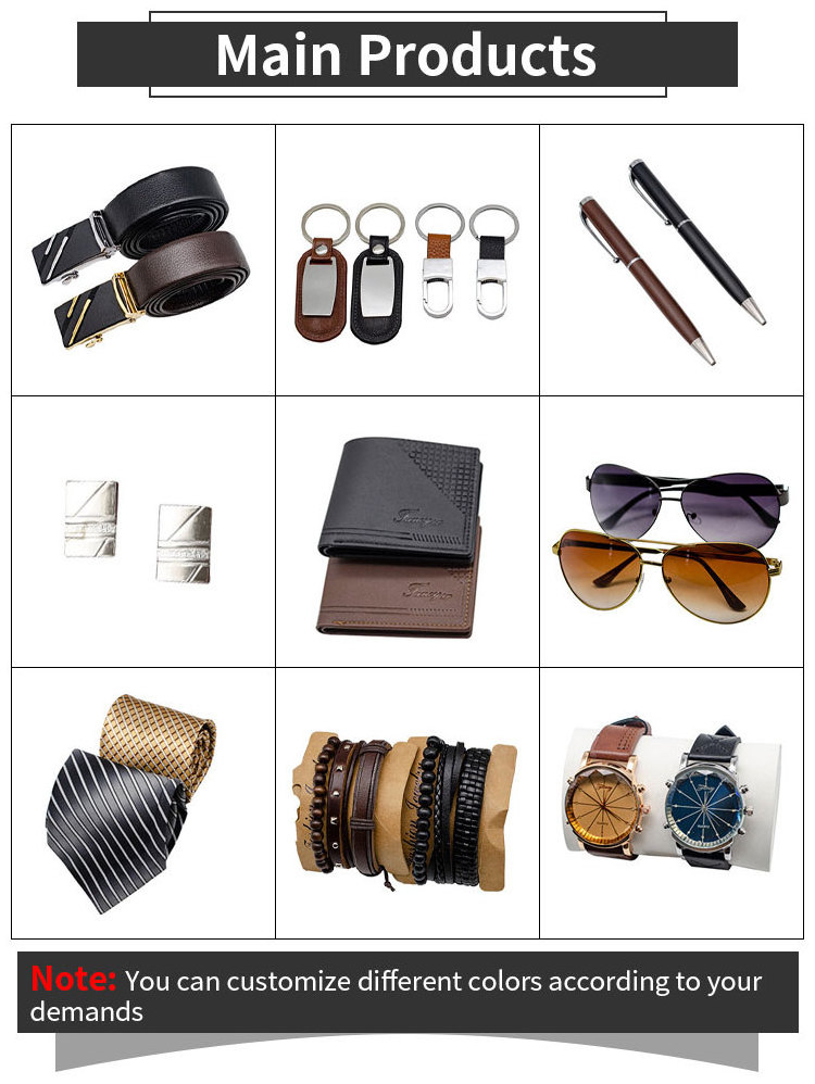 Men's Sunglasses Gift Set Father's Day Gift Watch Wallet Belt Pen 5Pcs Gift Set with Box