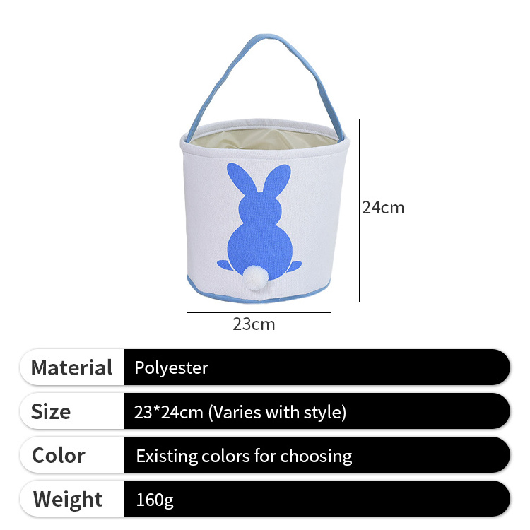 Wholesale Easter Bunny Bucket Rabbit Tote Plush Bunny Gift Bag Baskets for Easter