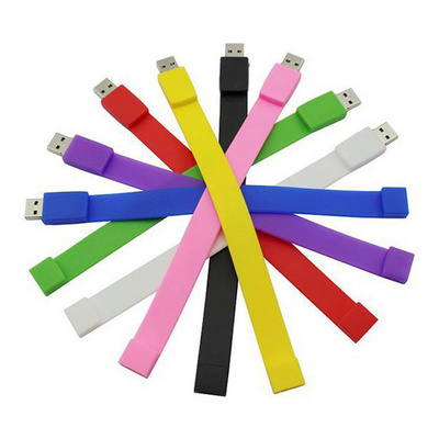 Custom Bracelet Flash Drive Silicone Logo Advertising Gift Usb Flash Drive For Business