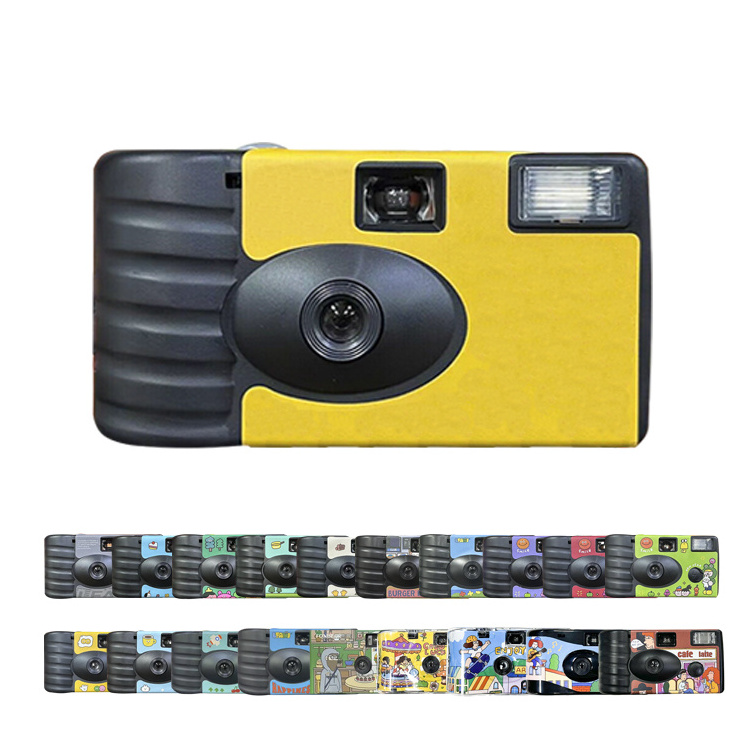 Wholesale Disposable Camera 35mm Film Digital Cute Cartoon Logo Printed with Flash Single Use