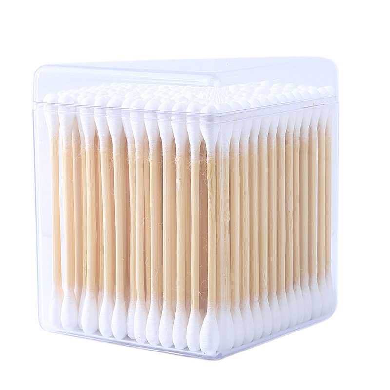 Hot sale qtips eco friendly cotton ear buds cotton swab bamboo with box