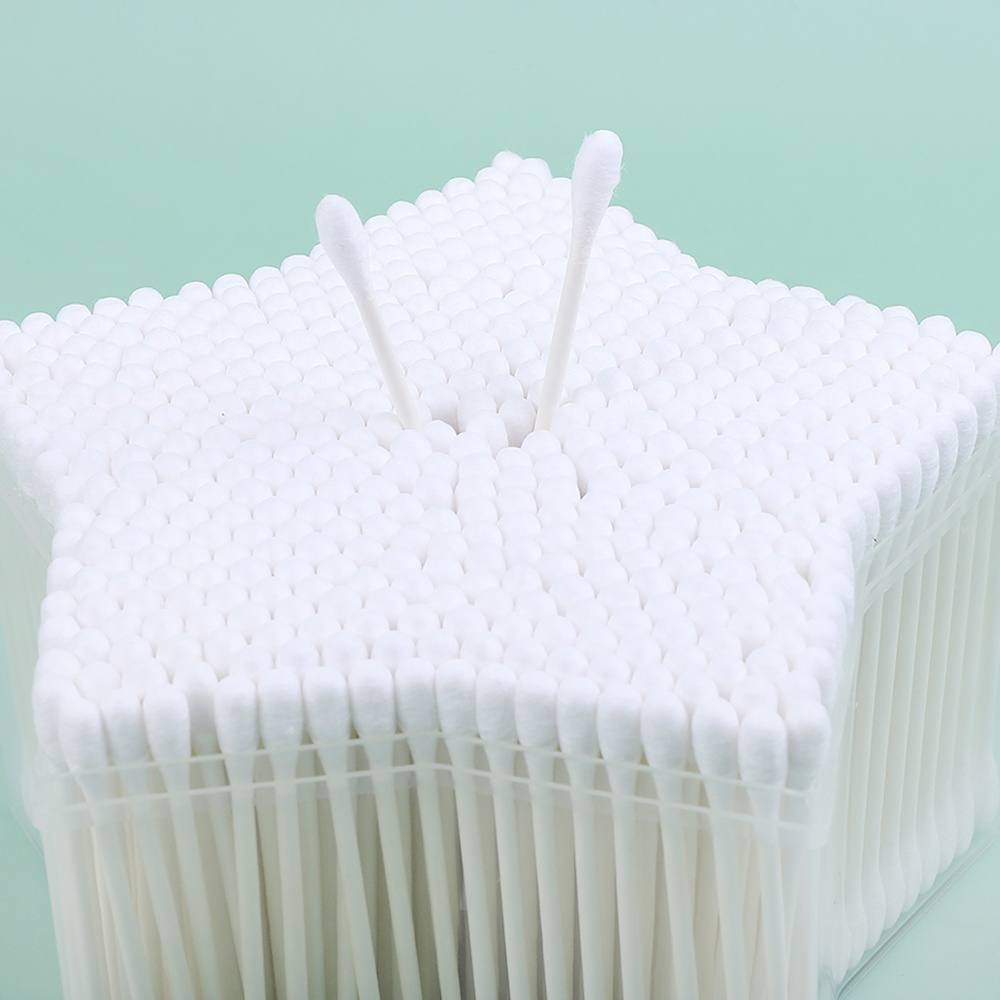 Oem Dabbing Nails Cleaning Pointed Cotton Head 500Pcs Paper Sticks Cotton Swab With Stars Box