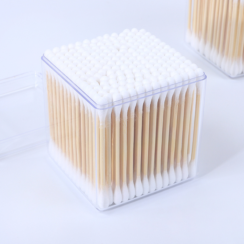 Hot sale qtips eco friendly cotton ear buds cotton swab bamboo with box