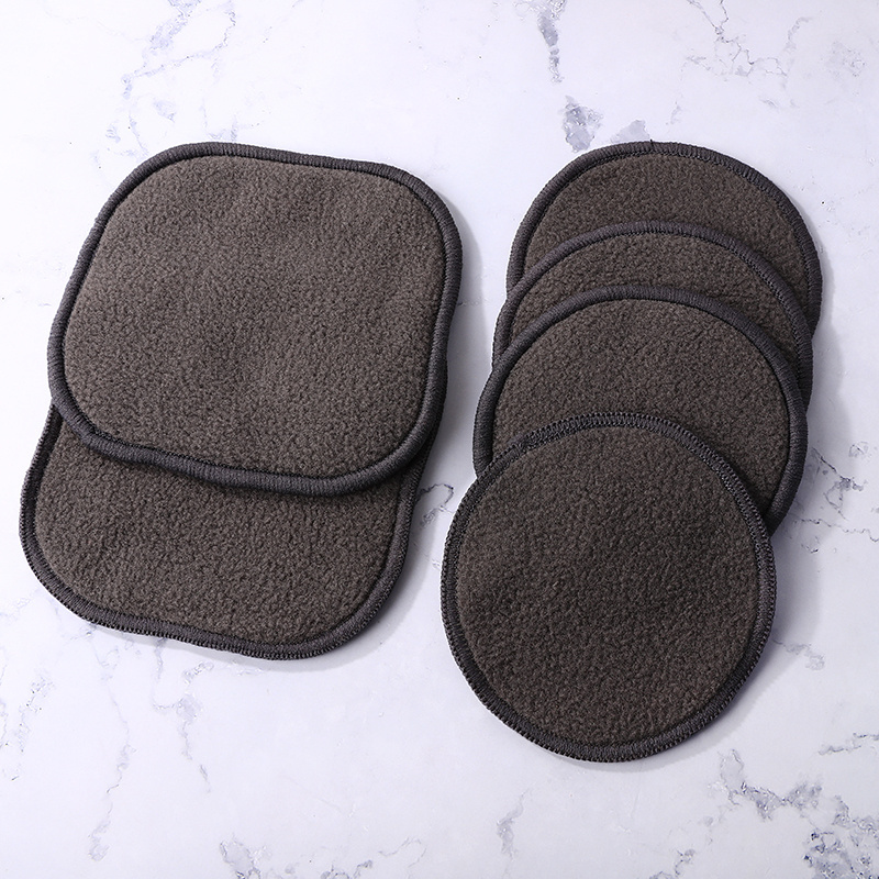 Customized Logo Makeup Remover Washable Facial Cleaning Pad Use Bamboo Charcoal Reusable Round Cosmetic Cotton Pads