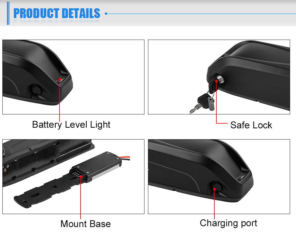 Hailong High power lithium ion battery 48V 1000W for electric bike 36v 52v 60v 72v 20ah 40ah Lithium Ebike Battery Pack