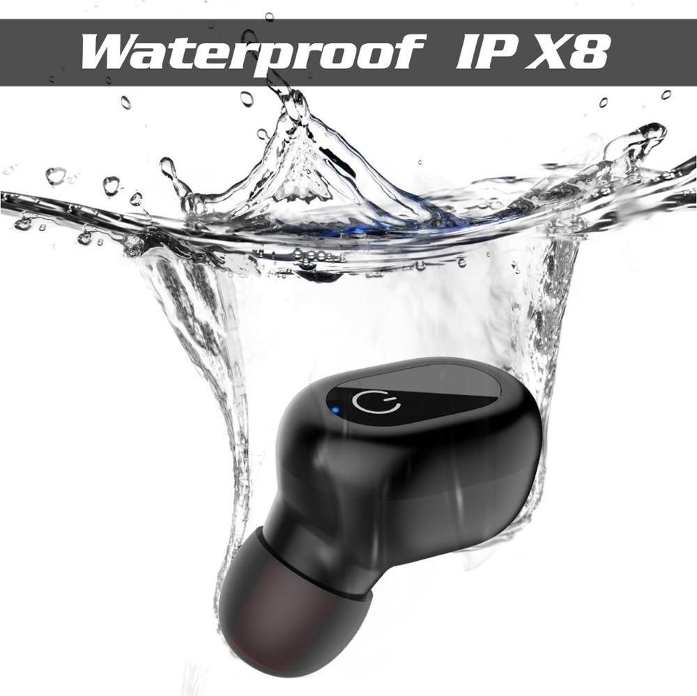 NEW IPX8 Waterproof Bluetooth Earphone, Water proof Headphone for iPhone iPad Android Phone, Bluetootth 4.2 Earphone with Mic