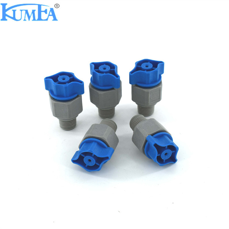 KUMEA For SSCO Hollow Full Cone Water Spray Nozzle Quick Release Water Jet Nozzle Plastic Quick Release PCB Nozzle