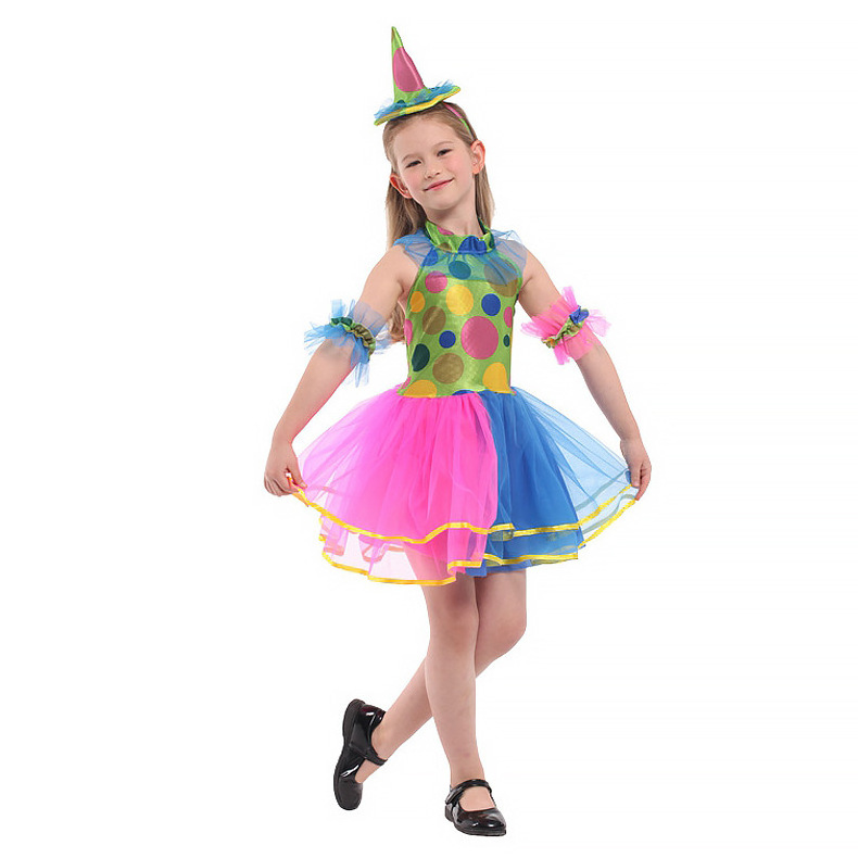 Dance dress clown cosplay costume girl dress wholesale