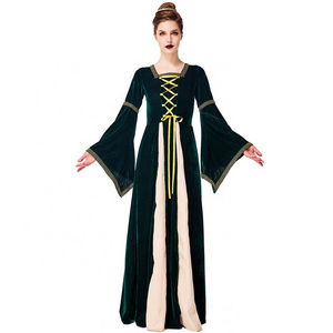 Deluxe Castle Medieval Renaissance Lady Fancy Dress Up Halloween Adult Costume