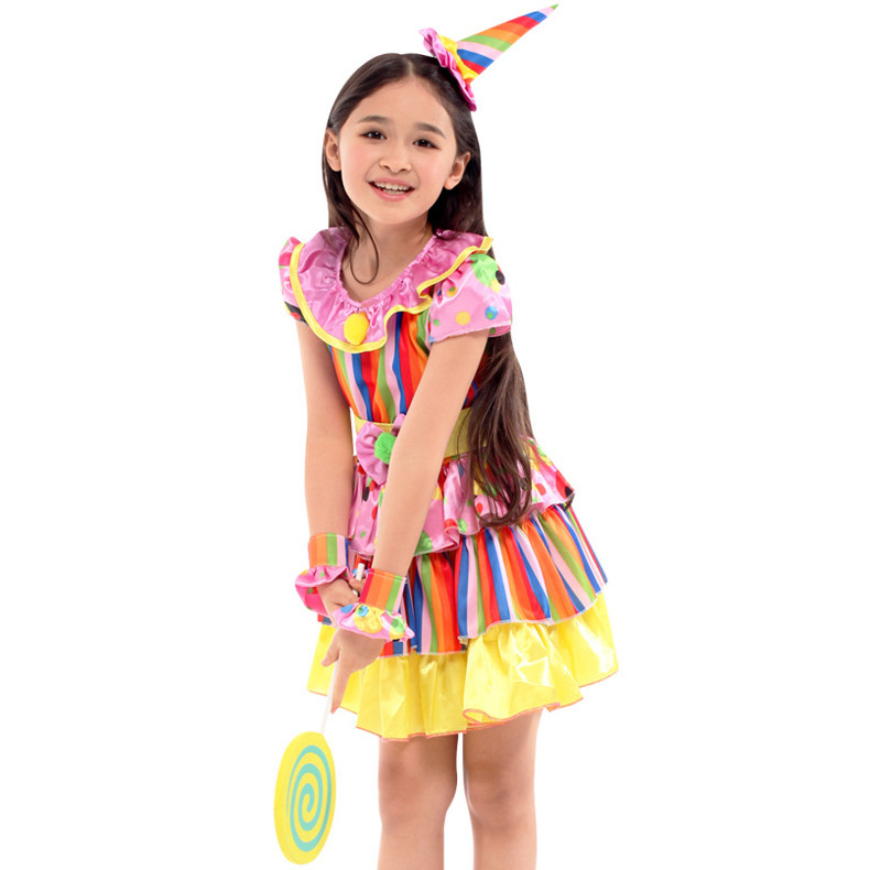 Clown-style children's party costumes girls dance stage costumes Performance costumes