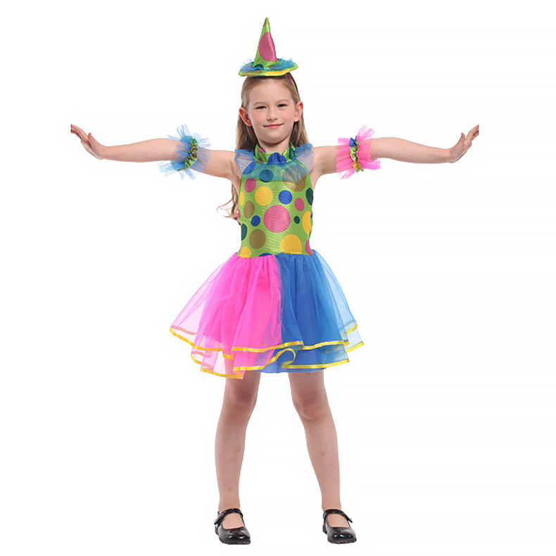 Dance dress clown cosplay costume girl dress wholesale