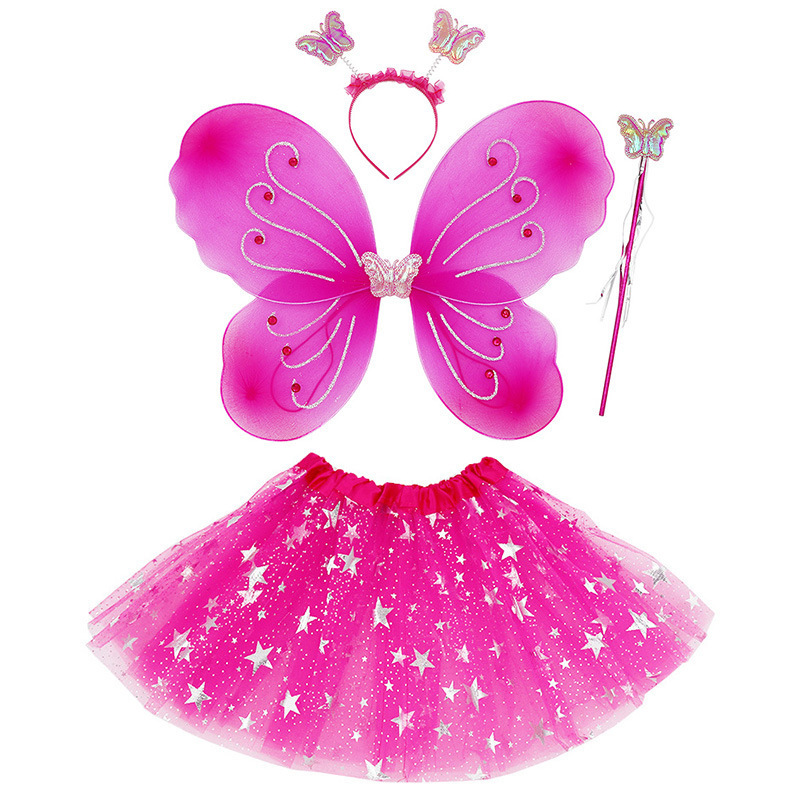 Girls Animals Fancy dress Halloween kids fairy butterfly cosplay suit with wings stage performance dress