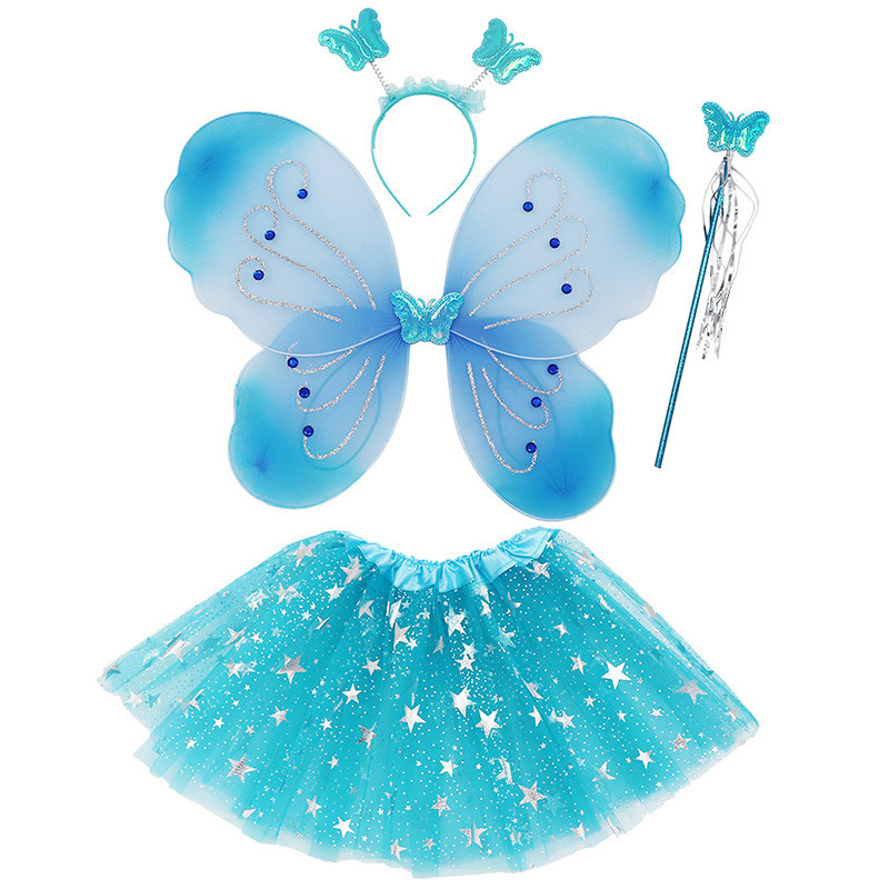 Girls Animals Fancy dress Halloween kids fairy butterfly cosplay suit with wings stage performance dress