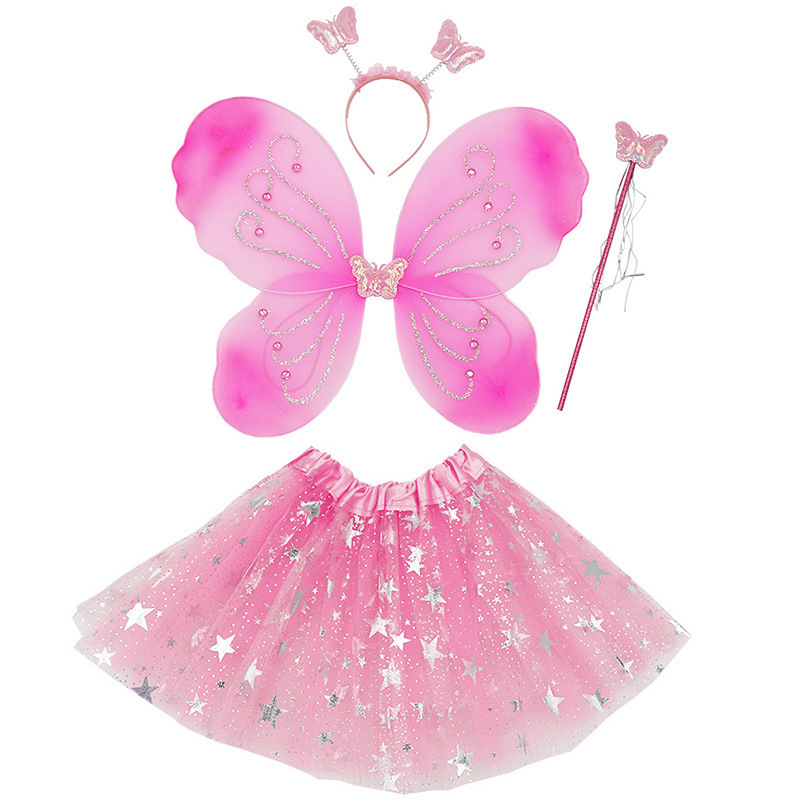 Girls Animals Fancy dress Halloween kids fairy butterfly cosplay suit with wings stage performance dress