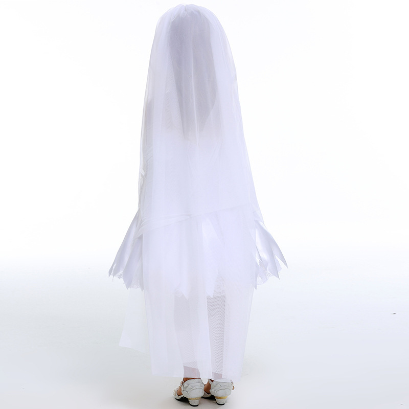 Children Bride Costume For Girl Beautiful Princess Halloween Fancy Dress Up Outfit