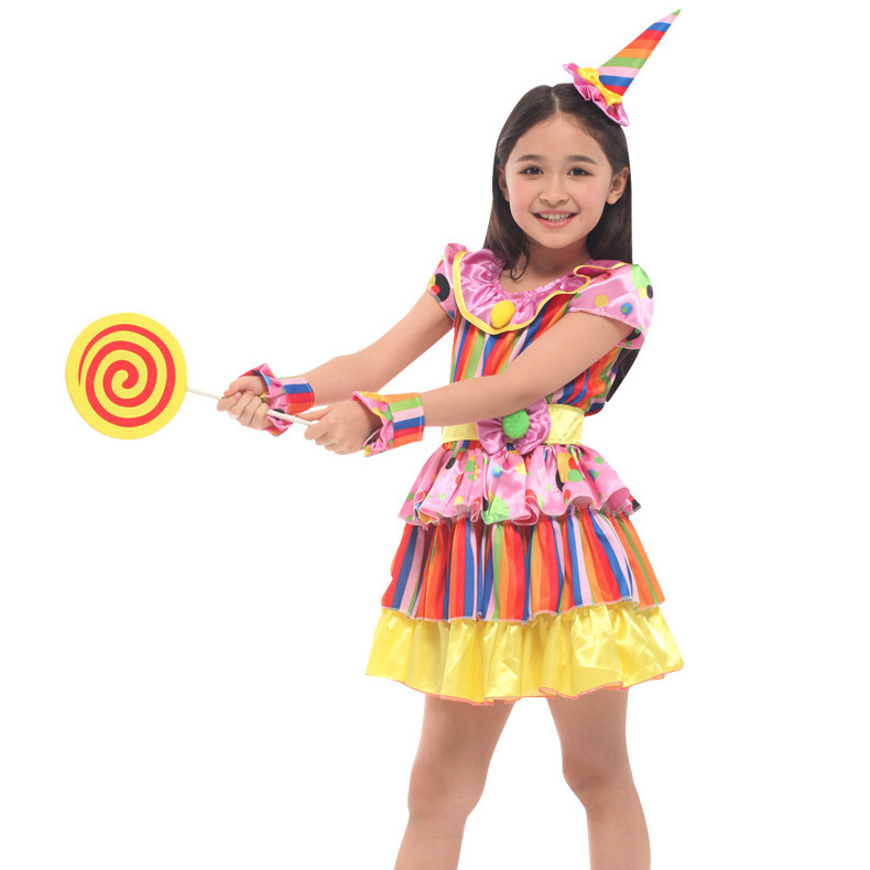 Clown-style children's party costumes girls dance stage costumes Performance costumes