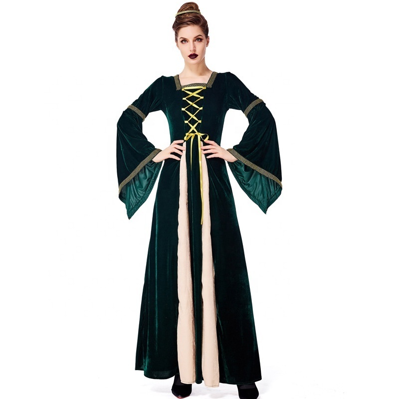 Deluxe Castle Medieval Renaissance Lady Fancy Dress Up Halloween Adult Costume