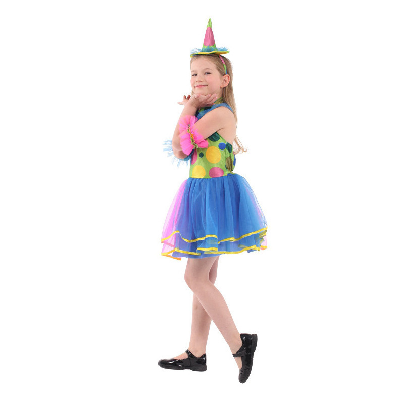 Dance dress clown cosplay costume girl dress wholesale