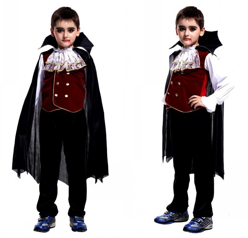 Vampire Count Halloween Costume for Boys Children Halloween Clothes Set