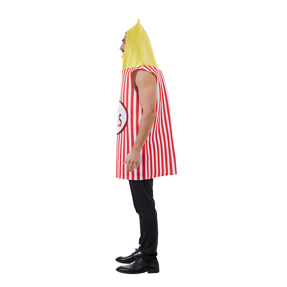 Halloween Composite Sponge  Costume French Chips Costume Campus Party Performance Costume