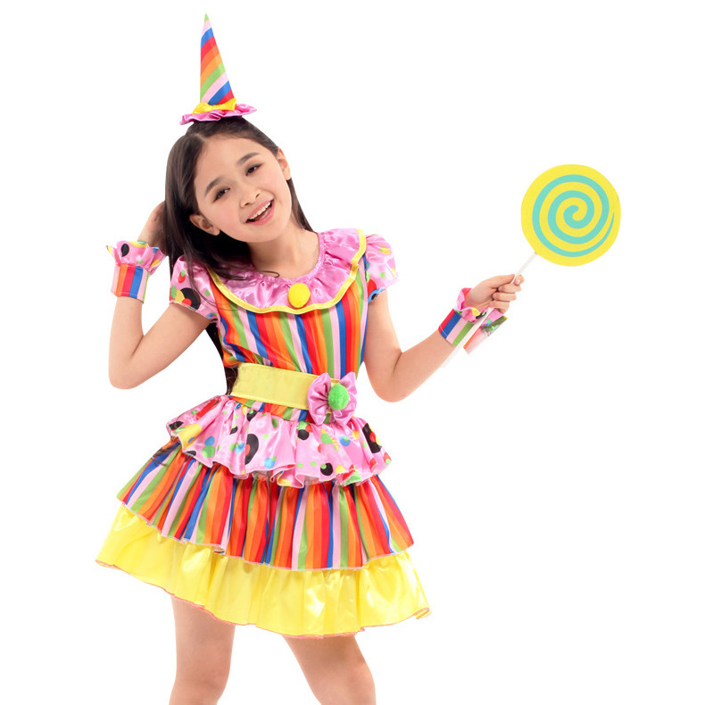 Clown-style children's party costumes girls dance stage costumes Performance costumes