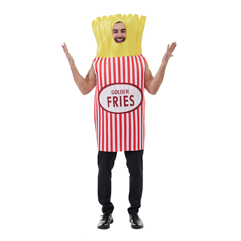 Fun food party costumes cosplay carnival Halloween stage costumes French fries costumes