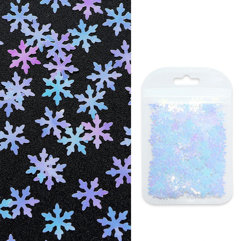 Snowflake Nail Glitter Christmas Nail Art Glitter Snowflake Sequins for Nails Christmas Decoration