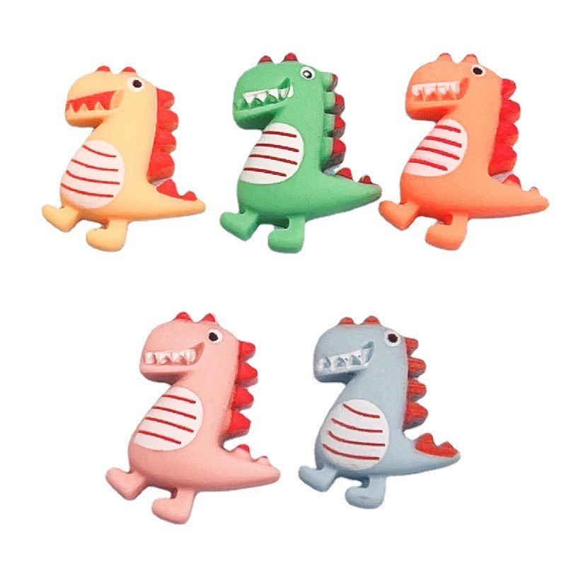 Bulk Cute Kwaii Cartoon Animal Dinosaur Shape Crafts Flat Back Resin Slime Charms for Hair Accessories