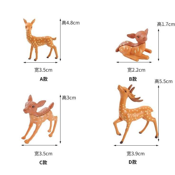 Crafts Figurines Home Decoration Artificial Mini Sika Deer Giraffe Fairy Garden Miniatures Gnomes Moss Terrariums Resin