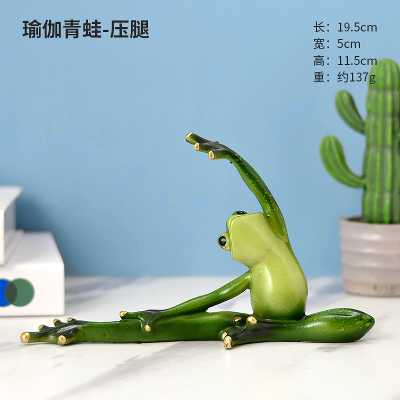 Garden Decoration Simulation Animal Yoga Frog Garden Landscape Funny Frog Outdoor Resin Crafts Decoration