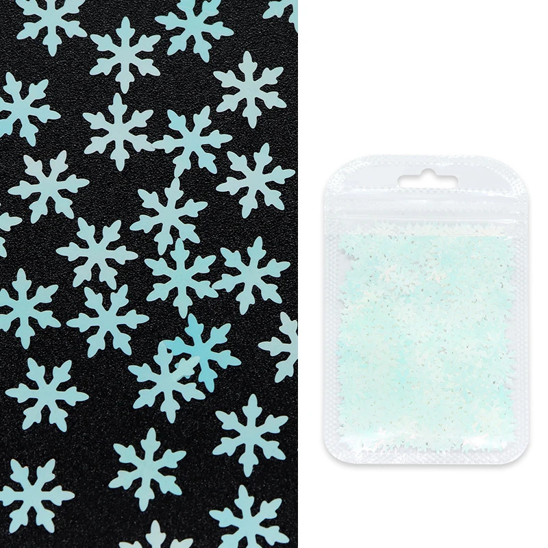 Snowflake Nail Glitter Christmas Nail Art Glitter Snowflake Sequins for Nails Christmas Decoration