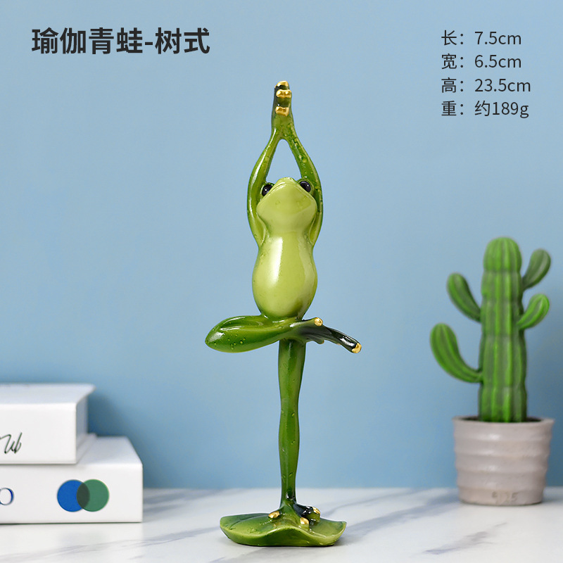 Garden Decoration Simulation Animal Yoga Frog Garden Landscape Funny Frog Outdoor Resin Crafts Decoration