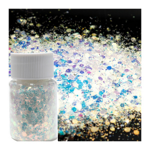 Nail Art Fairy Tears Tumbler Glitter Powder 20g/jar Mix Size For Nail Epoxy Resin Chunky Body Glitter